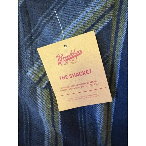 NWT Brooklyn Cloth Hooded Shacket Baja Flannel Zip Jacket Shirt Men's Medium New - Picture 3 of 5